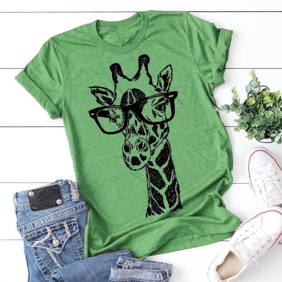 Summer Giraffe Women's T-shirt - Picture 4 of 5